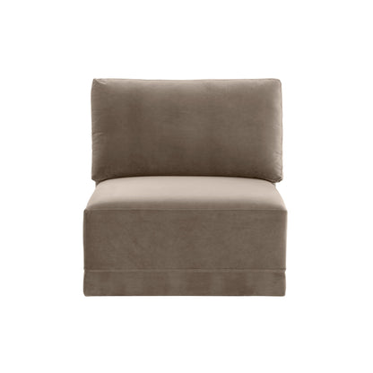 Willow Performance Velvet Modular Armless Chair