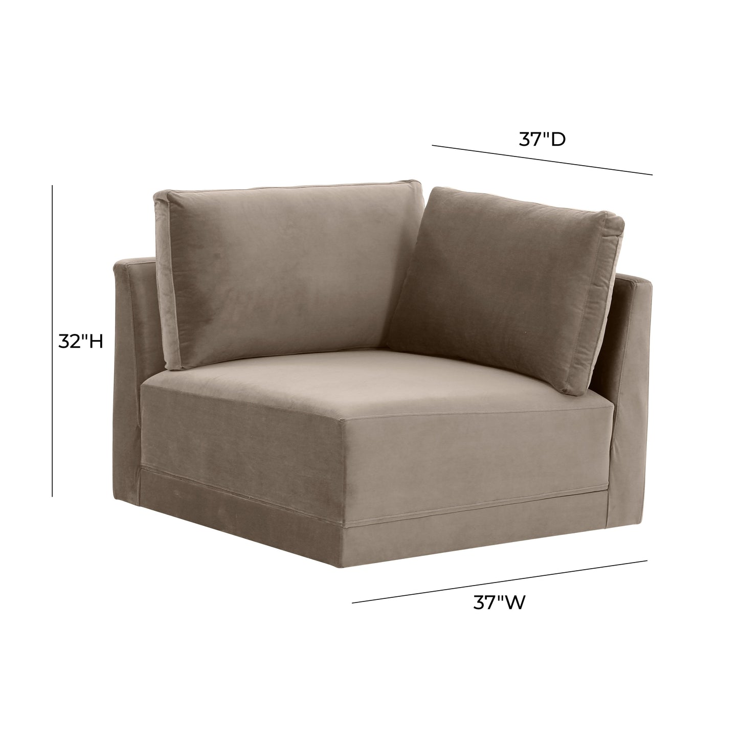 Willow Performance Velvet Modular Corner Chair