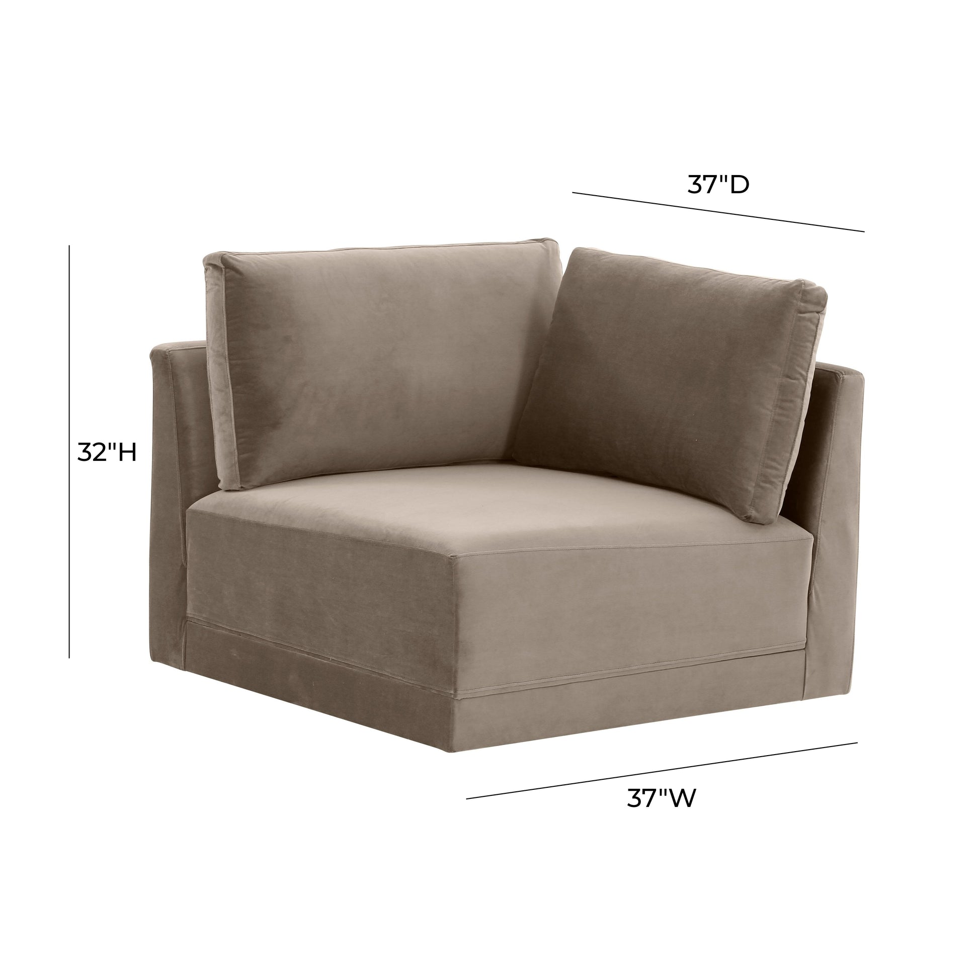 Willow Performance Velvet Modular Corner Chair