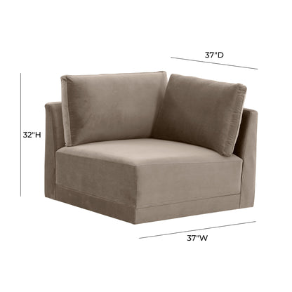 Willow Performance Velvet Modular Corner Chair