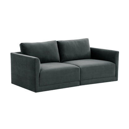 Willow 74" Performance Velvet Modular Loveseat