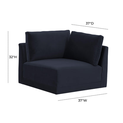 Willow Performance Velvet Modular Corner Chair
