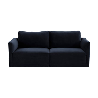 Willow 74" Performance Velvet Modular Loveseat