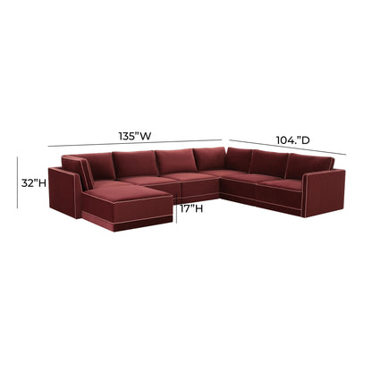 Willow 7-Piece Performance Velvet Modular Large Chaise Sectional