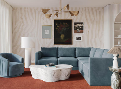 Willow 5-Piece Performance Velvet Modular L Sectional