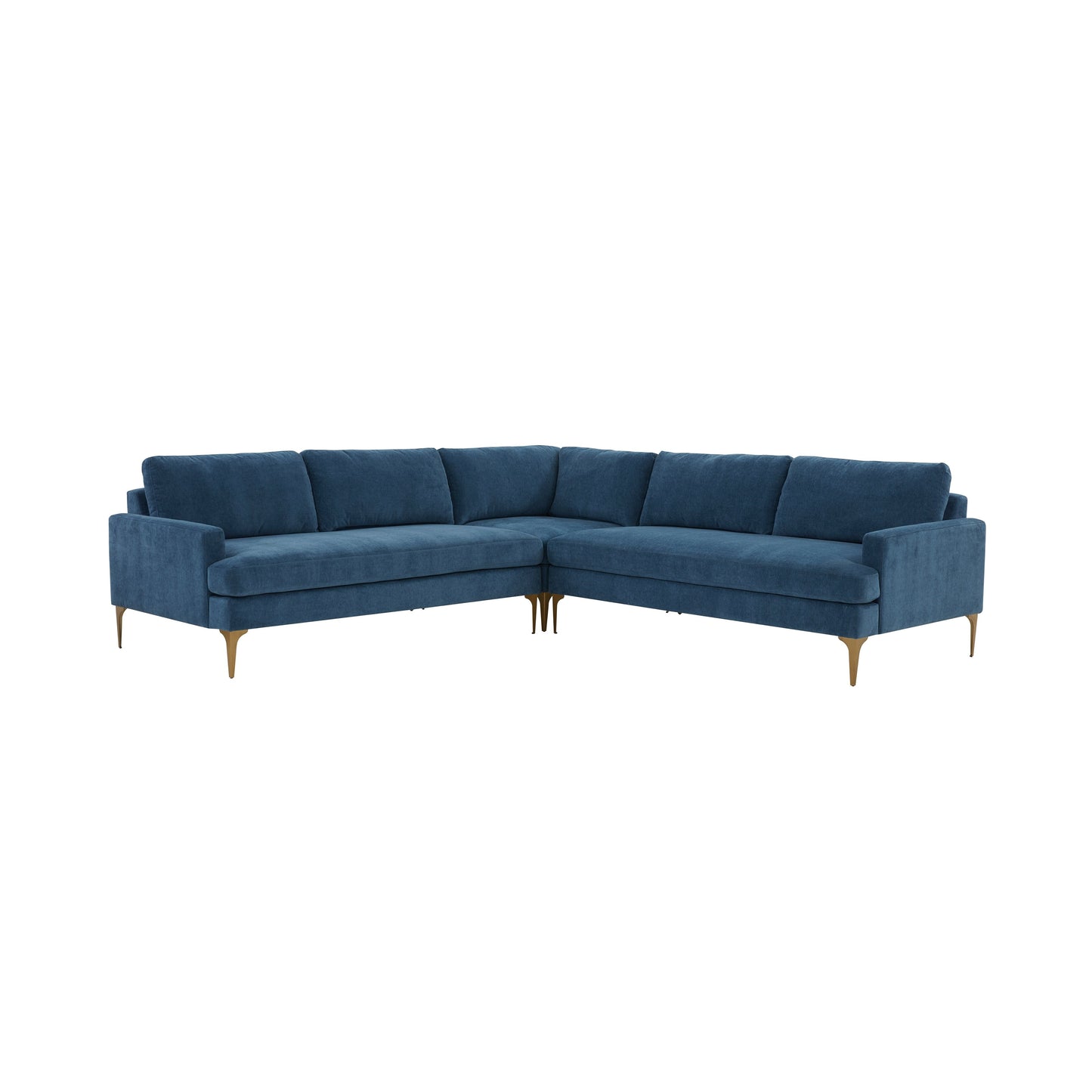 Serena 3-Piece Performance Velvet L-Sectional