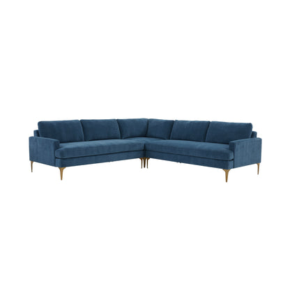Serena 3-Piece Performance Velvet L-Sectional