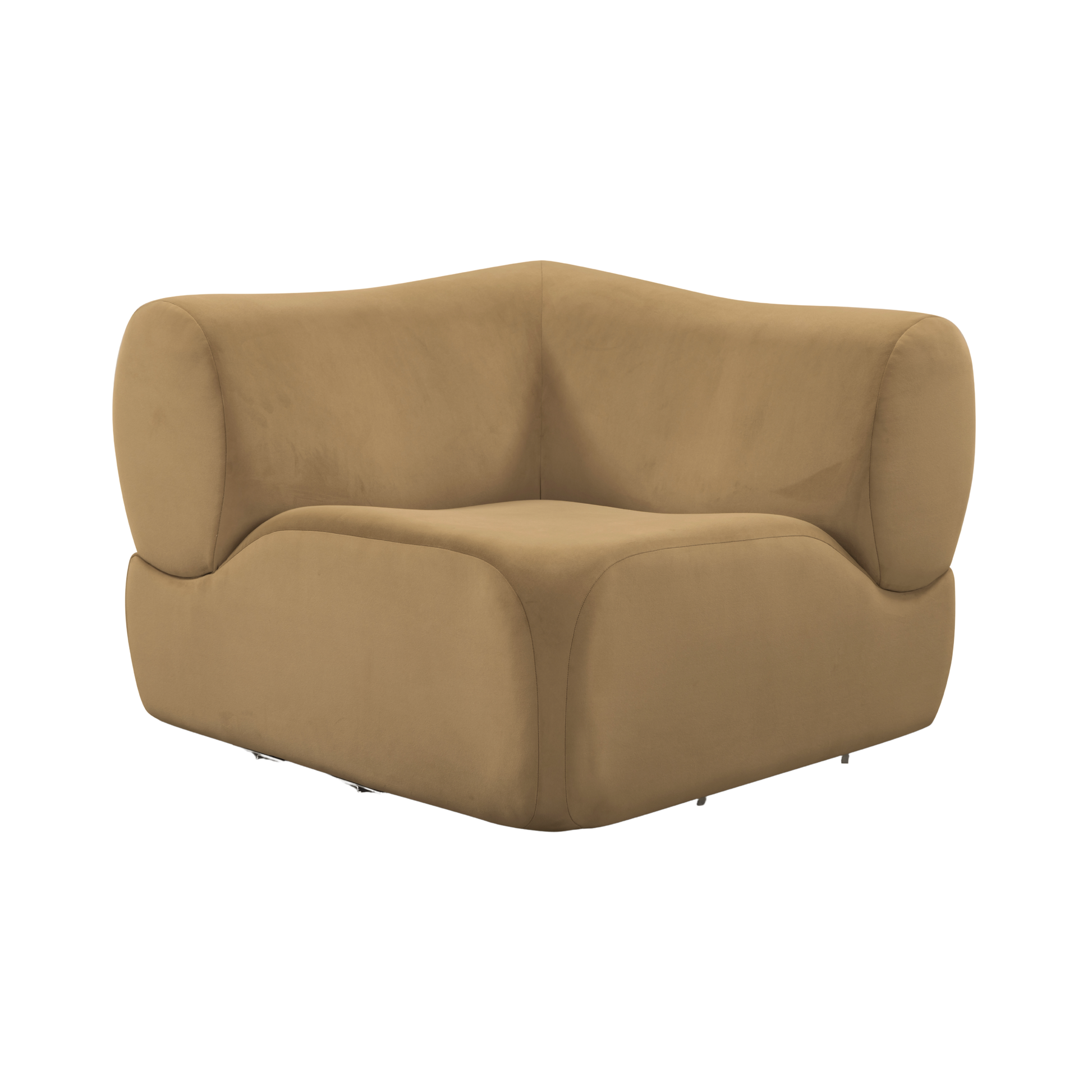 Zenith Latte Brown Performance Velvet Corner Wedge - Default Variant