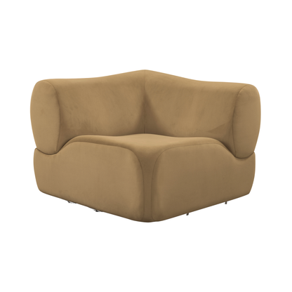 Zenith Latte Brown Performance Velvet Corner Wedge - Default Variant
