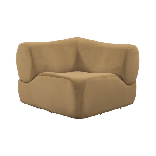 Zenith Latte Brown Performance Velvet Corner Wedge - Default Variant