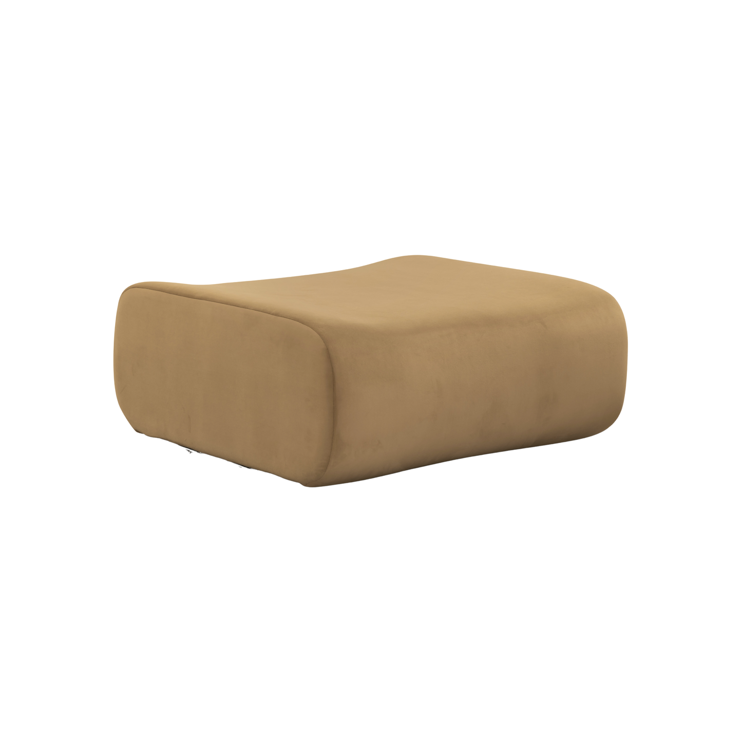 Zenith Latte Brown Performance Velvet Ottoman - Default Variant