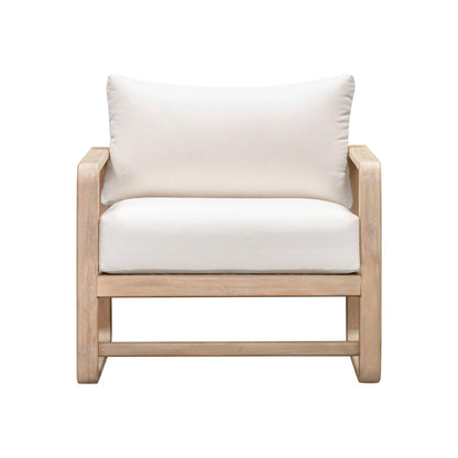 Palata Cream Performance Fabric Outdoor Accent Chair