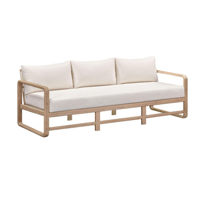 Palata 84" Cream Performance Fabric Outdoor Sofa - Default Variant