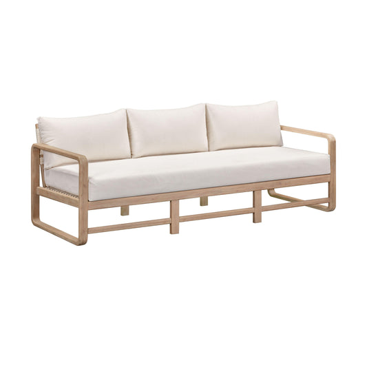 Palata 84" Cream Performance Fabric Outdoor Sofa - Default Variant