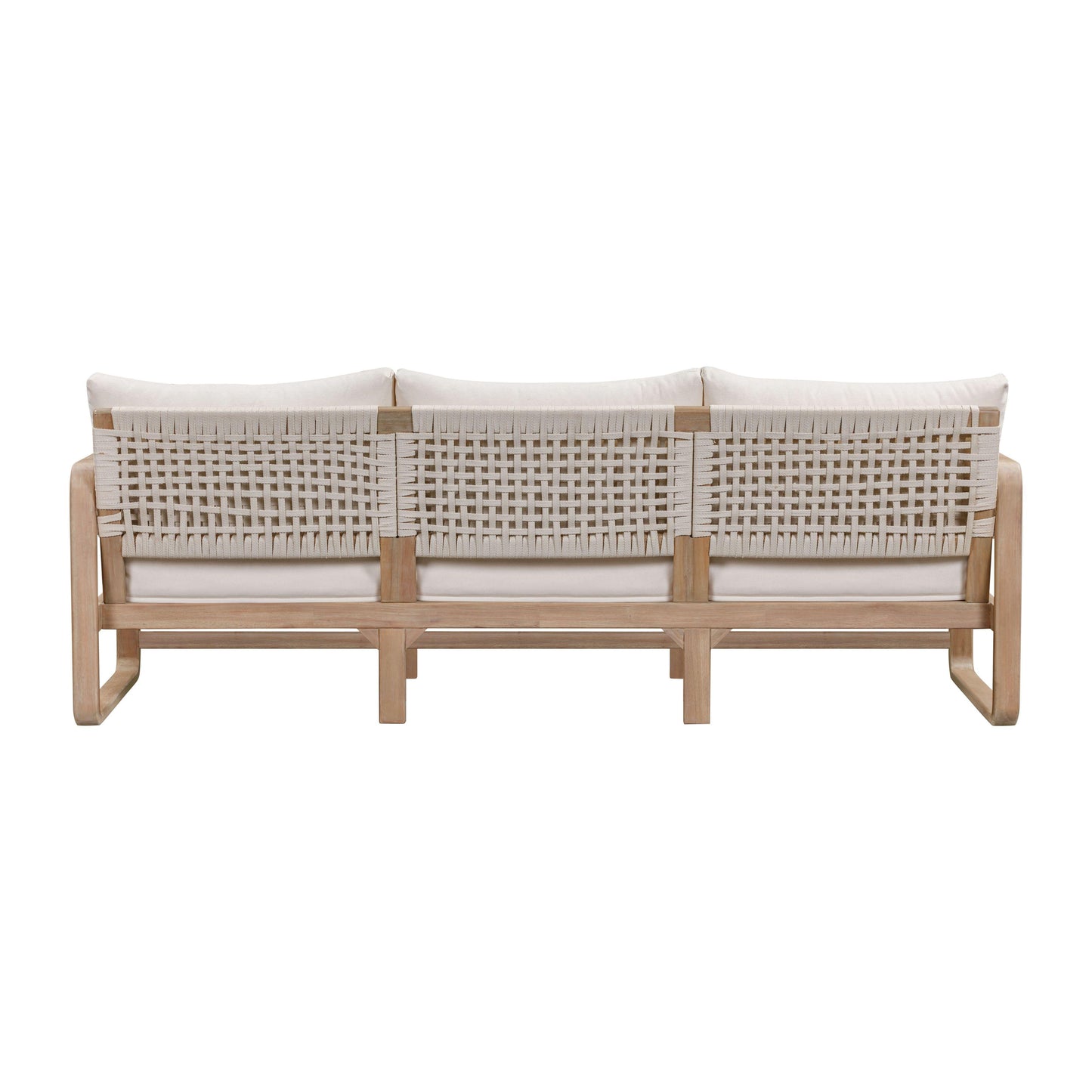 Palata 84" Cream Performance Fabric Outdoor Sofa