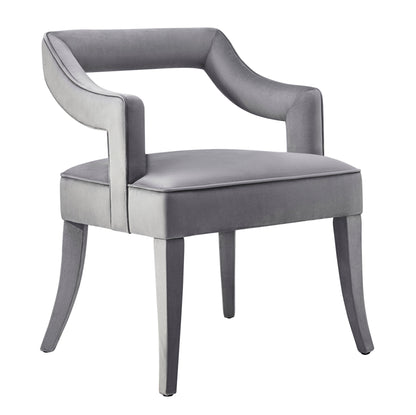 Tiffany Performance Velvet Dining Chair - Grey