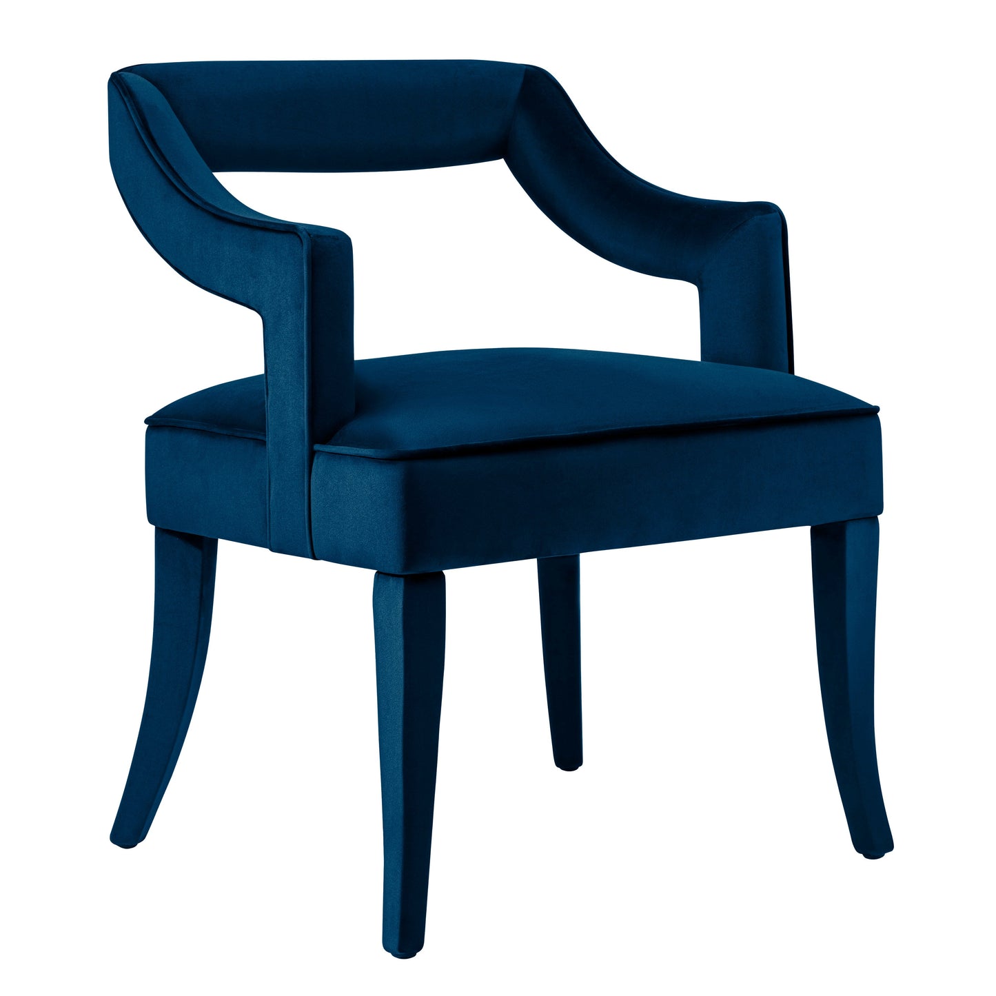 Tiffany Performance Velvet Dining Chair - Navy