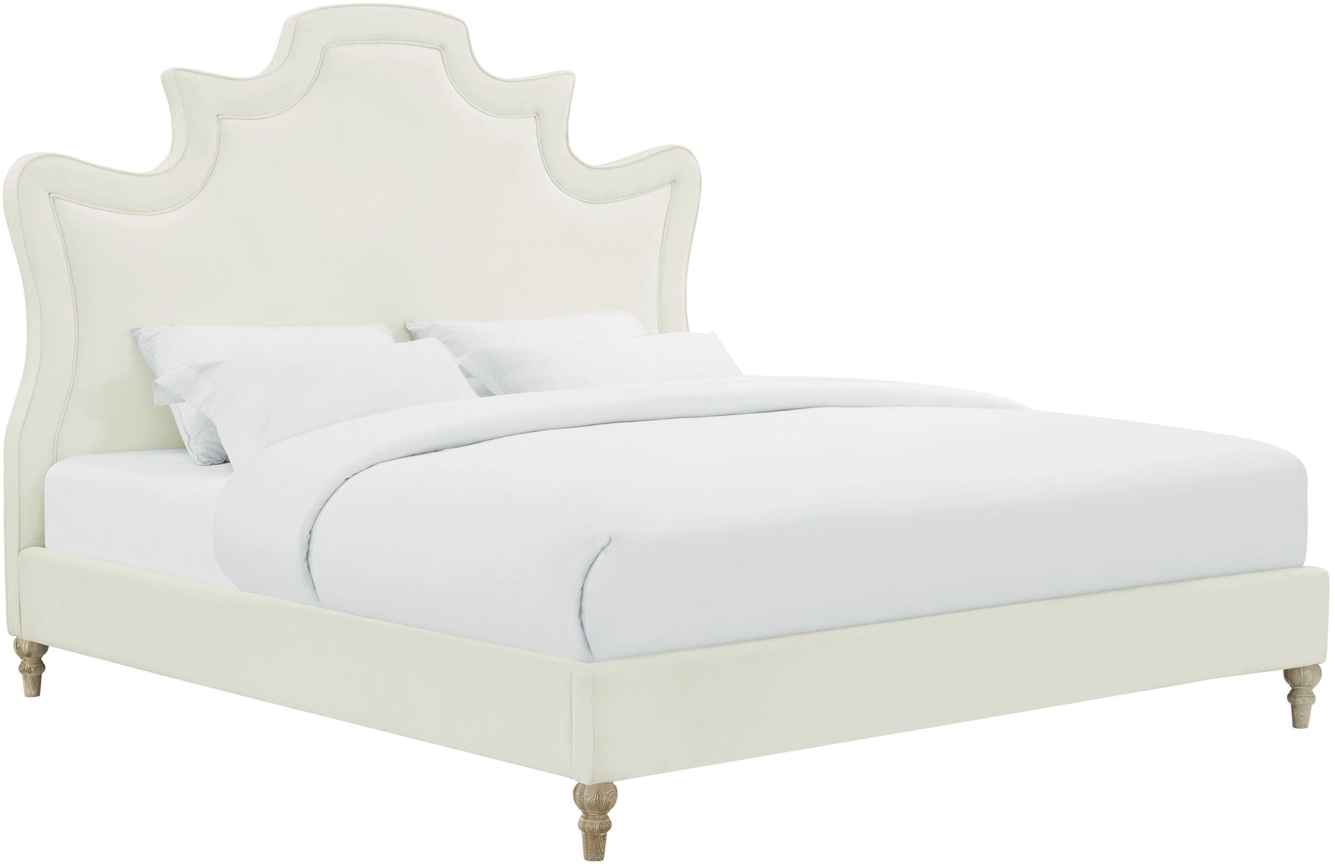 Serenity Cream Performance Velvet Bed - King