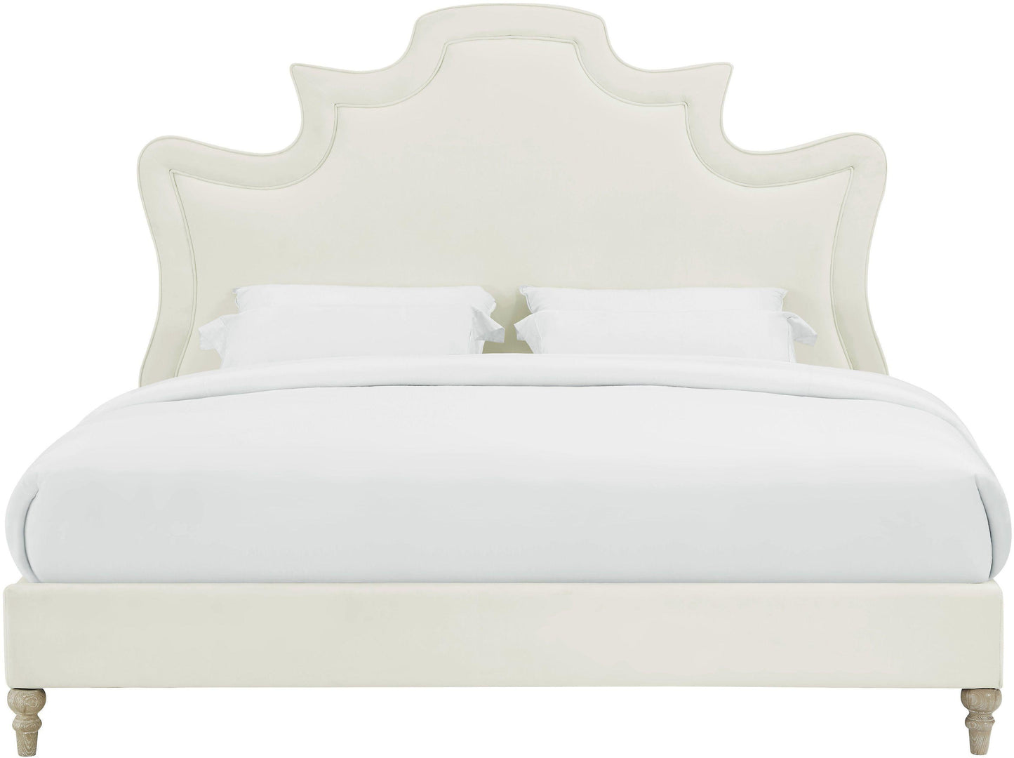 Serenity Cream Performance Velvet Bed