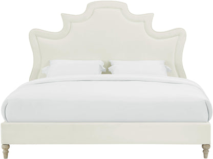 Serenity Cream Performance Velvet Bed
