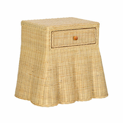 Pentra 25" Natural Rattan Nightstand With Drawer - Default Variant