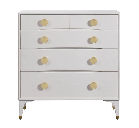 Divine 38" White 5-Drawer Chest