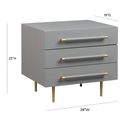 Trident 28" 3-Drawer Nightstand