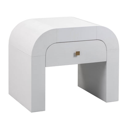 Hump 26" Arched Nightstand With Drawer - White