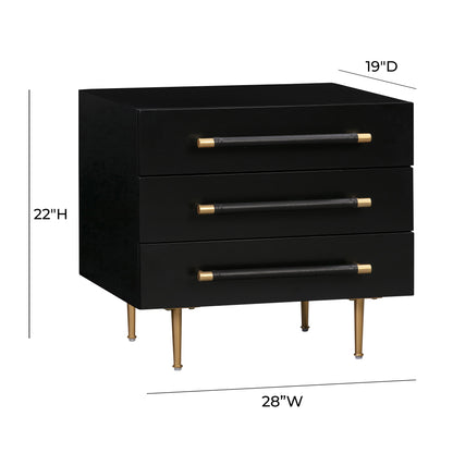 Trident 28" 3-Drawer Nightstand