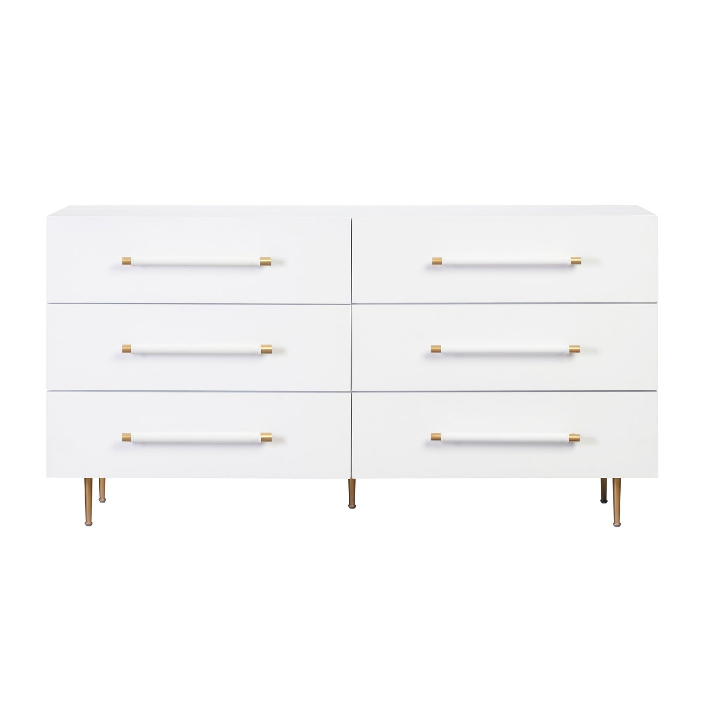 Trident 62" 6-Drawer Dresser - White