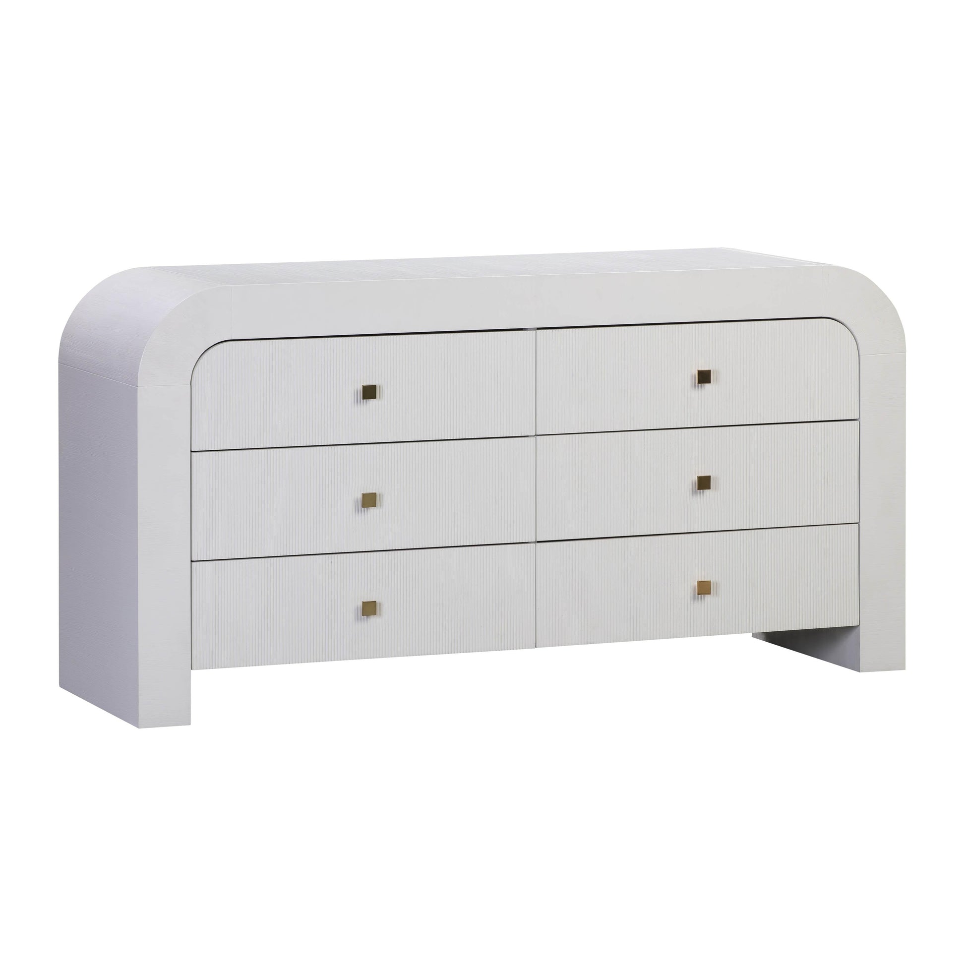 Hump 62" Arched 6-Drawer Dresser - White