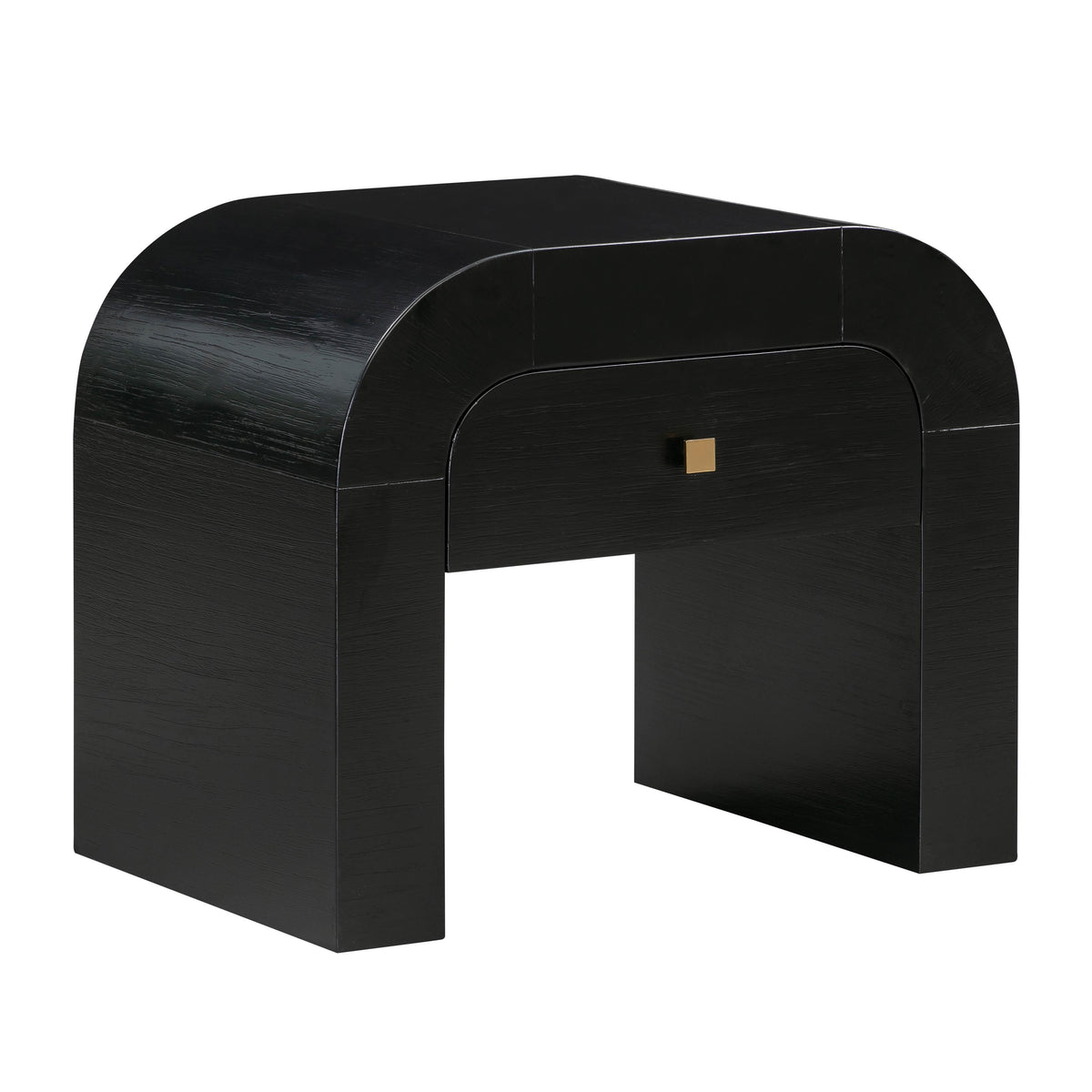 Hump 26" Arched Nightstand With Drawer - Black