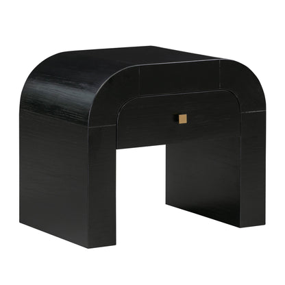 Hump 26" Arched Nightstand With Drawer - Black