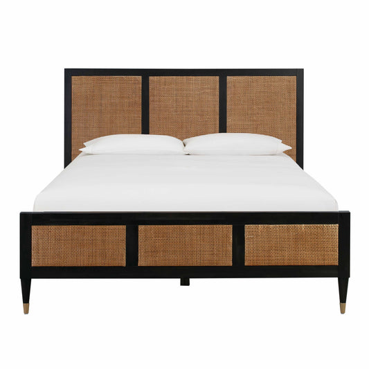 Sierra Wood &amp; Rattan Bed