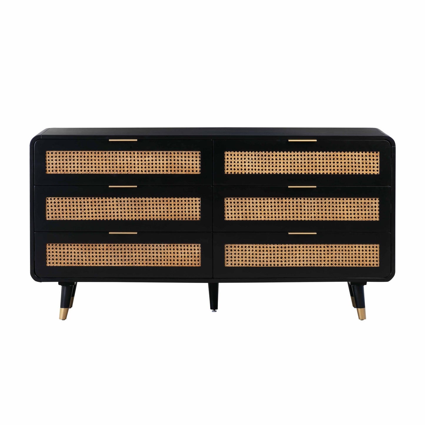 Christine 62" Black 6-Drawer Dresser - Default Variant