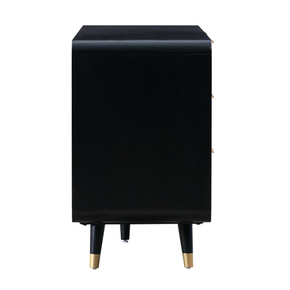 Christine 62" Black 6-Drawer Dresser