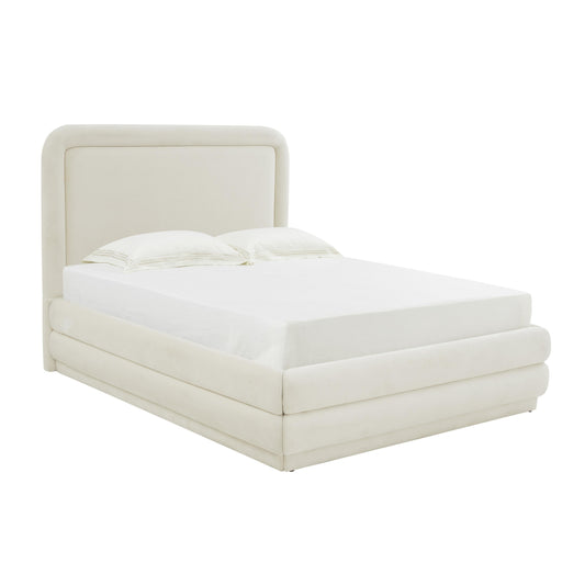 Briella Performance Velvet Bed - Cream / King
