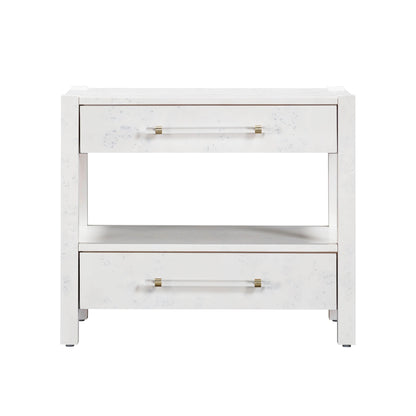 Brandyss 26" Burl 2-Drawer Nightstand