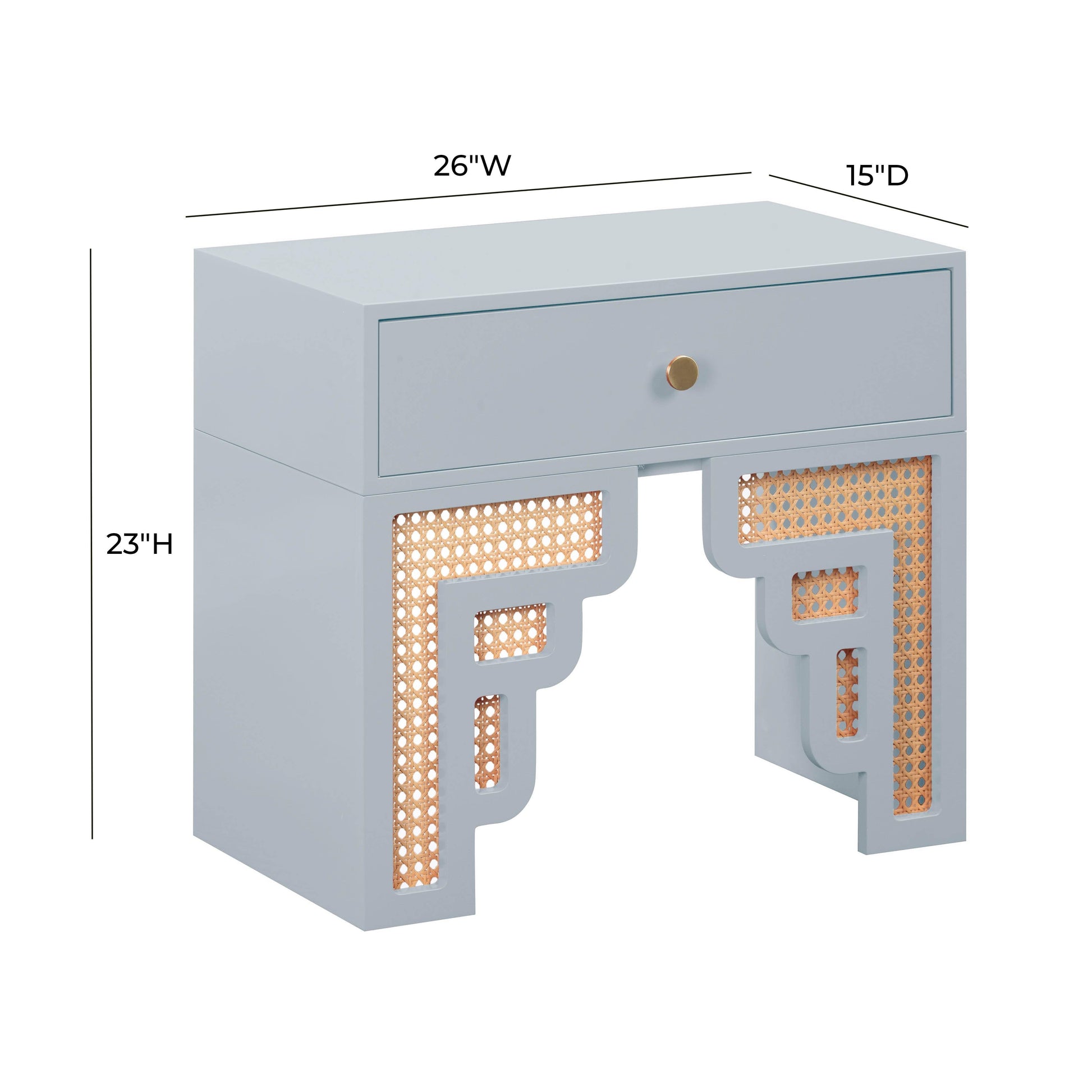 Suzie 26" Rattan Nightstand With Drawer