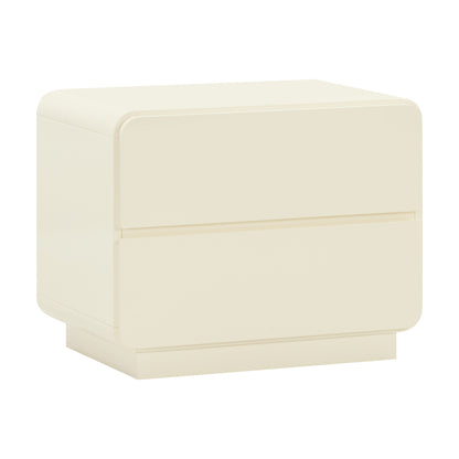 Sagura 28" 2-Drawer Nightstand - Cream