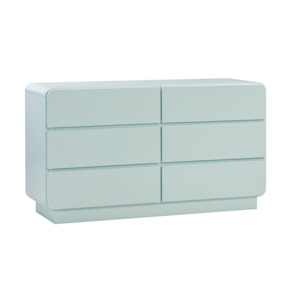 Sagura 56" 6-Drawer Dresser - Blue