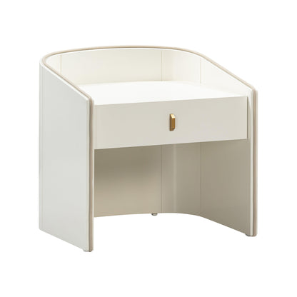 Collins 22" Lacquer Nightstand With Drawer - Cream