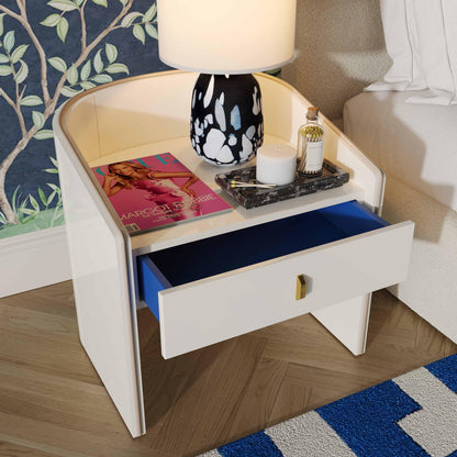 Collins 22" Lacquer Nightstand With Drawer