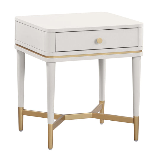Julieta 19" Acacia Wood Nightstand With Drawer