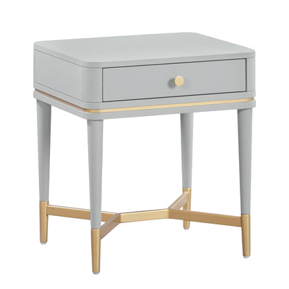 Julieta 19" Acacia Wood Nightstand With Drawer