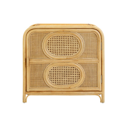 Tina 27" Rattan Nightstand With Storage