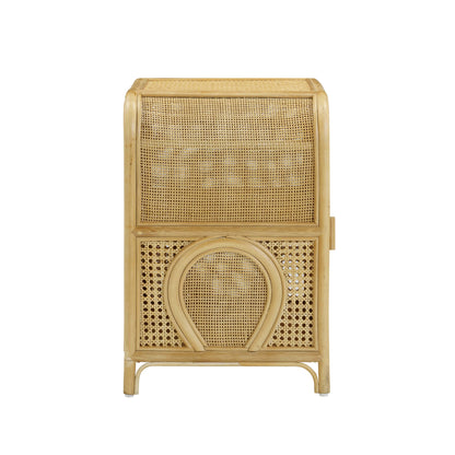 Tina 27" Rattan Nightstand With Storage