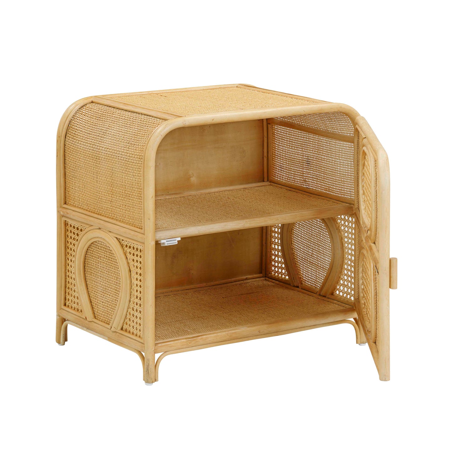 Tina 27" Rattan Nightstand With Storage