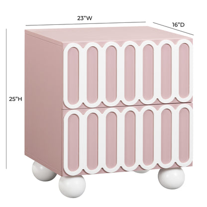 Tori 23" Motif 2-Drawer Nightstand