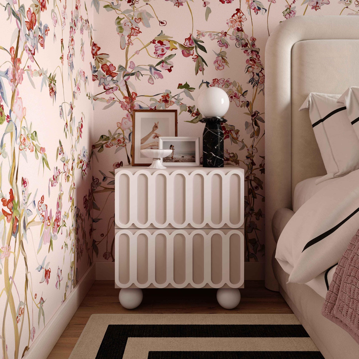 Tori 23" Motif 2-Drawer Nightstand